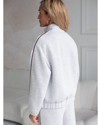 Джемпер женский серый меланж