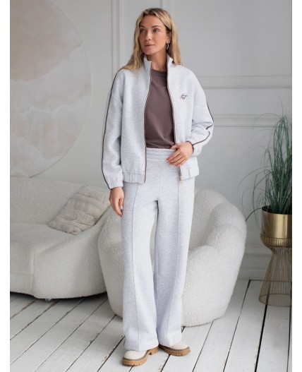 Джемпер женский серый меланж