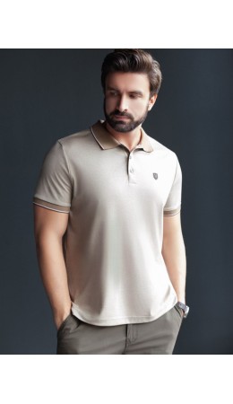 Футболка мужская т.бежевый меланж