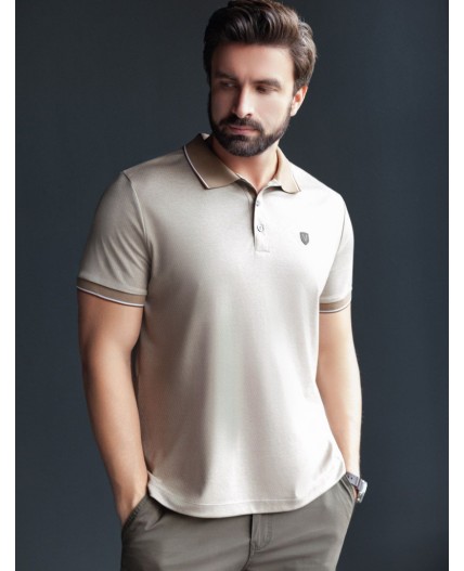 Футболка мужская т.бежевый меланж