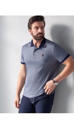 Футболка мужская т.синий меланж