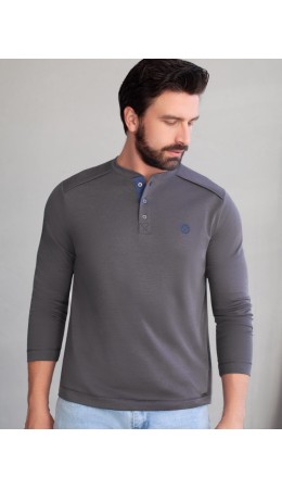 Джемпер мужской серый меланж