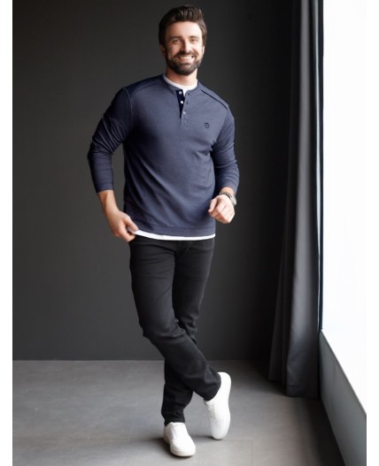 Джемпер мужской т.синий меланж