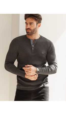 Футболка мужская т.серый меланж