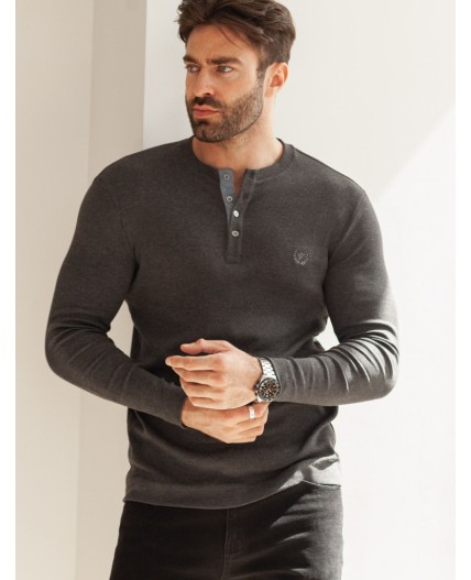 Футболка мужская т.серый меланж