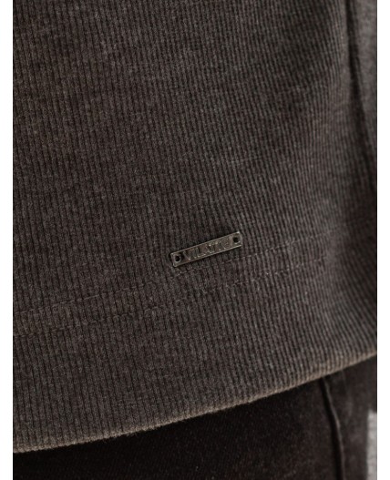 Футболка мужская т.серый меланж