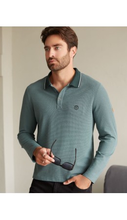 Джемпер мужской дымчатый изумруд