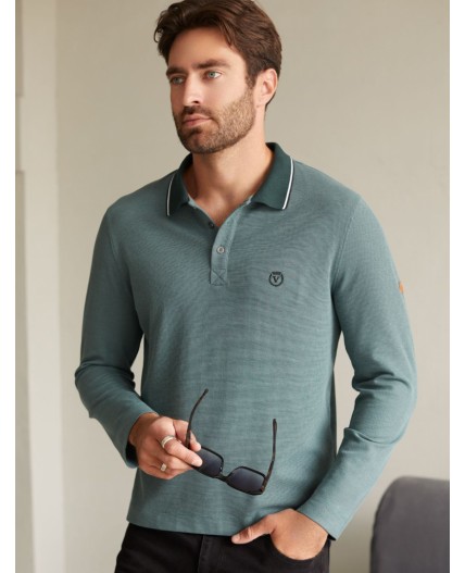 Джемпер мужской дымчатый изумруд