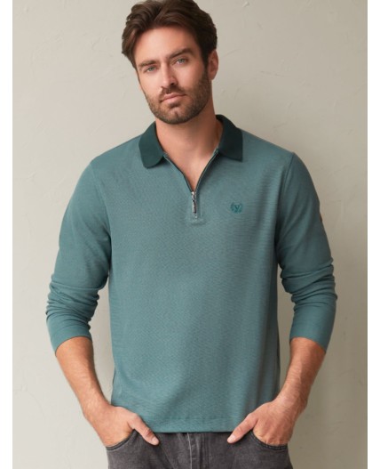 Джемпер мужской дымчатый изумруд