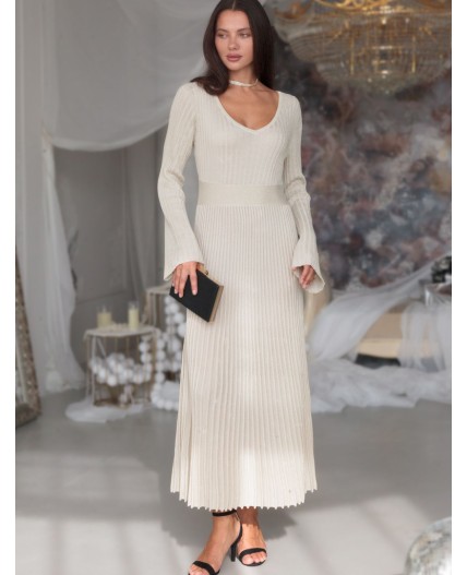 Платье вязаное женское шампань