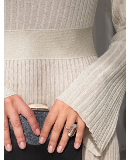 Платье вязаное женское шампань