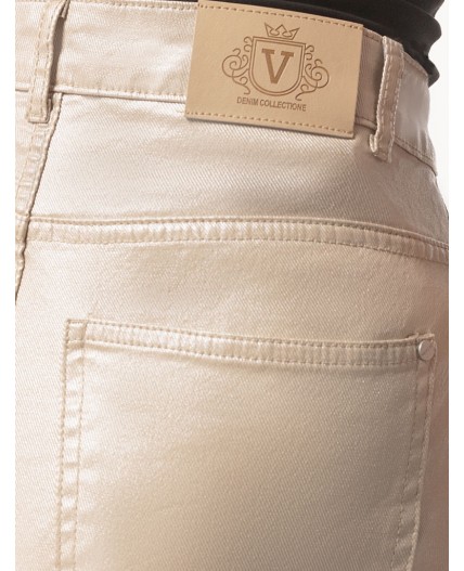 Джинсы женские бежевая фольга