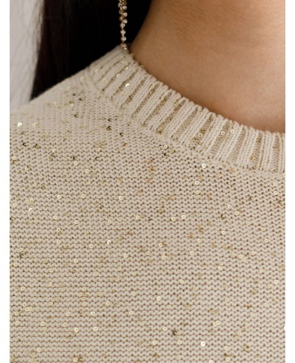 Платье вязаное женское бежевый