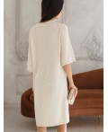 Платье вязаное женское бежевый
