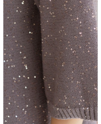 Платье вязаное женское кофейный