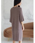 Платье вязаное женское кофейный