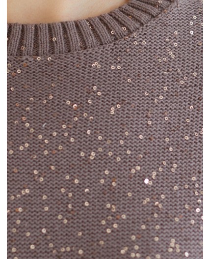 Платье вязаное женское кофейный