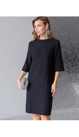 Платье вязаное женское черный