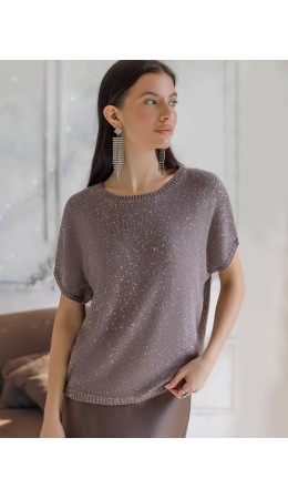 Джемпер женский кофейный