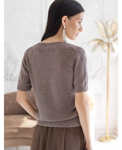 Джемпер женский кофейный