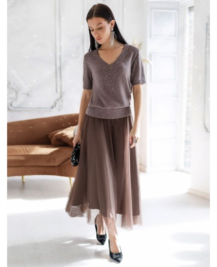 Джемпер женский кофейный