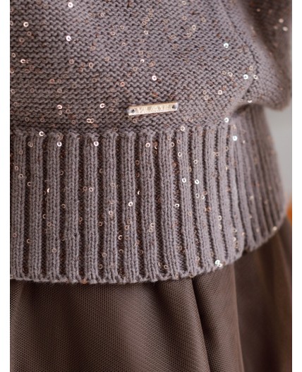 Джемпер женский кофейный