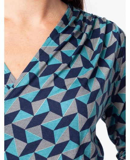 Джемпер женский сине-зеленый