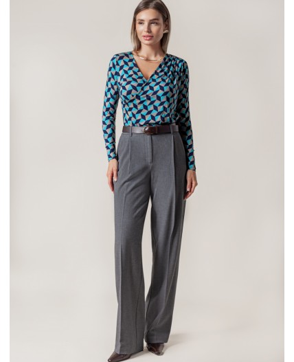 Джемпер женский сине-зеленый