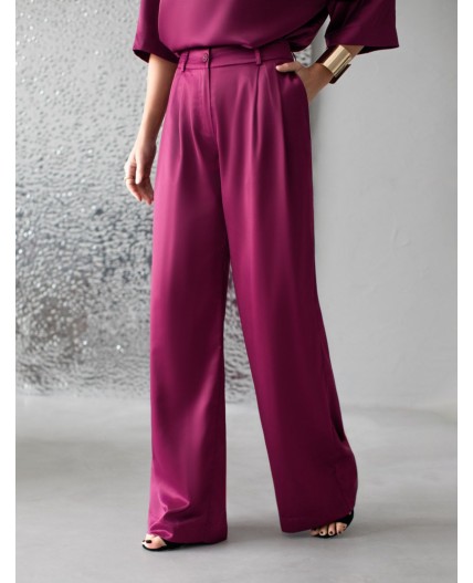 Брюки женские бургунди