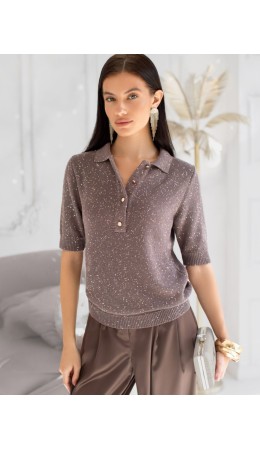 Джемпер женский кофейный