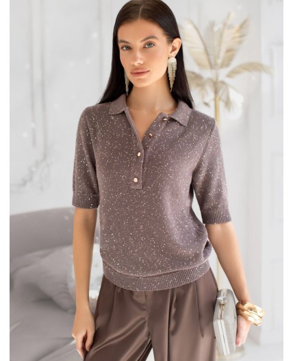 Джемпер женский кофейный