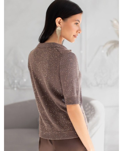 Джемпер женский кофейный