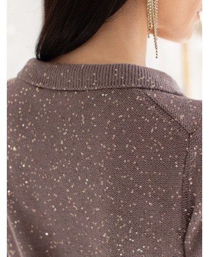 Джемпер женский кофейный