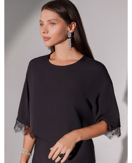 Блузка женская черный