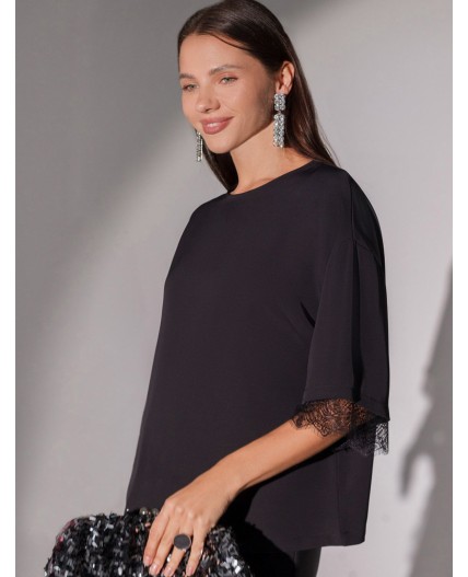 Блузка женская черный