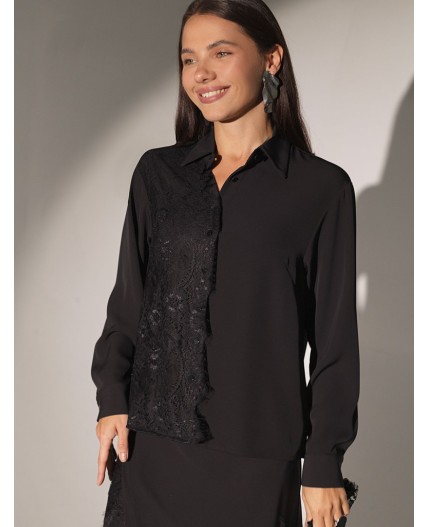 Блузка женская черный