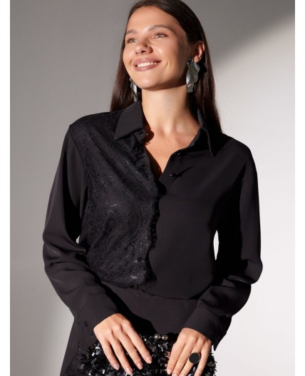 Блузка женская черный