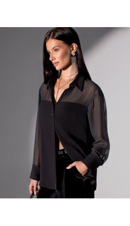 Блузка женская черный