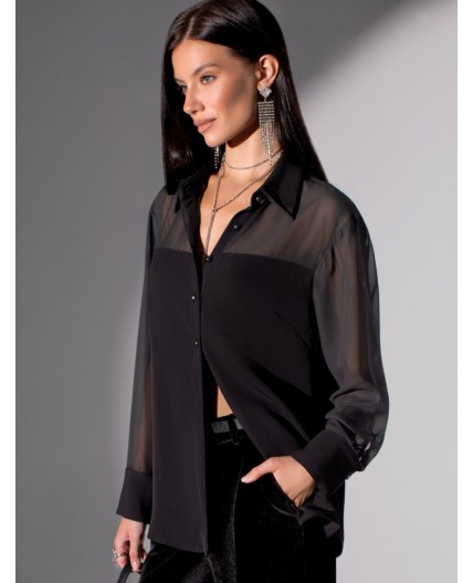 Блузка женская черный