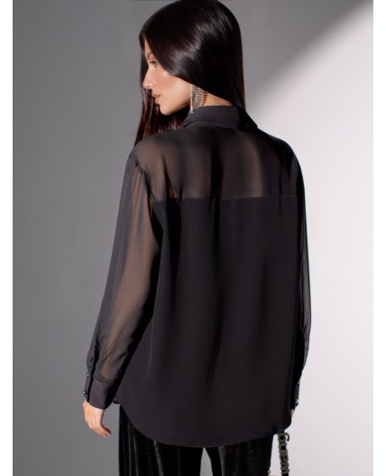 Блузка женская черный