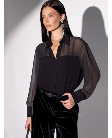 Блузка женская черный