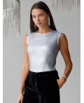 Топ женский матовое серебро