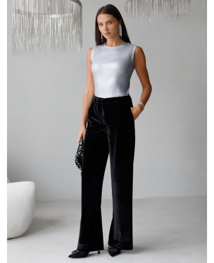 Топ женский матовое серебро