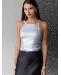 Топ женский матовое серебро