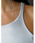 Топ женский матовое серебро