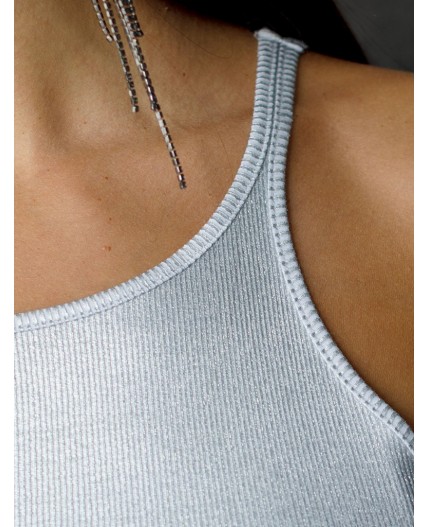 Топ женский матовое серебро