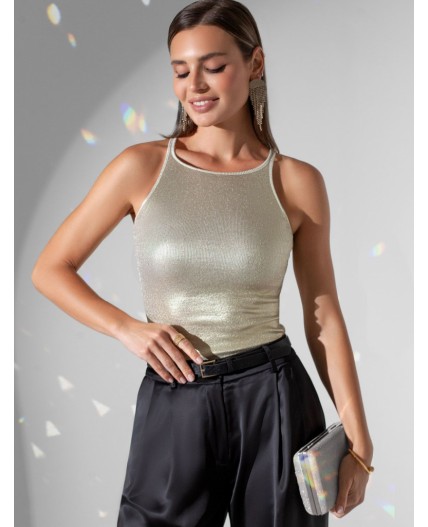 Топ женский матовое светлое золото