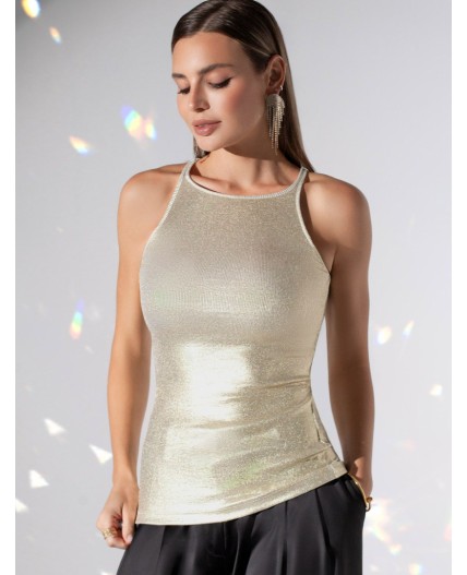 Топ женский матовое светлое золото