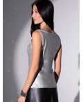 Топ женский матовое серебро