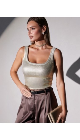 Топ женский матовое светлое золото